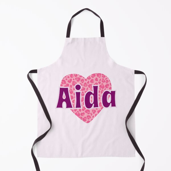 Item preview, Aida Name Pink Leopard Heart  designed and sold by Jeallan Designs.