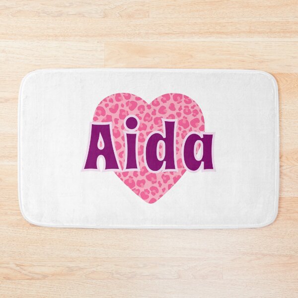 Item preview, Aida Name Pink Leopard Heart  designed and sold by Jeallan Designs.