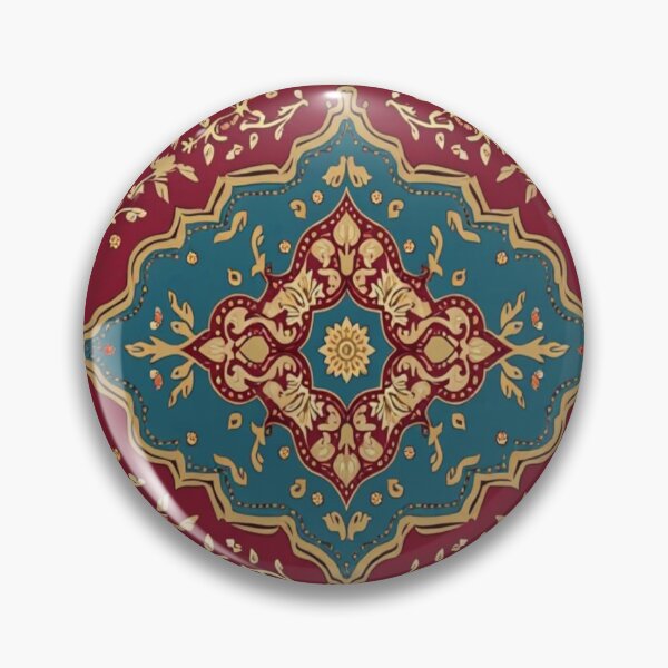 Item preview, 17th Century Afghanistan Timuri Rug Print – Tribal Geometric Carpet Design designed and sold by sadedream.