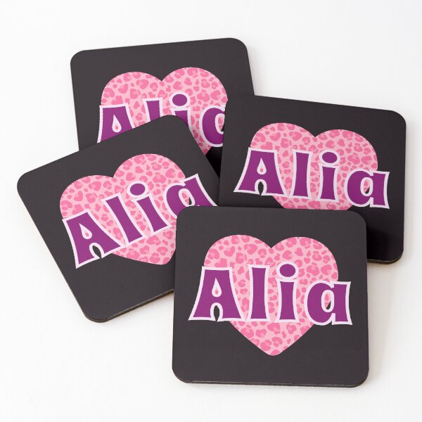 Item preview, Alia Name Pink Leopard Heart  designed and sold by Jeallan Designs.
