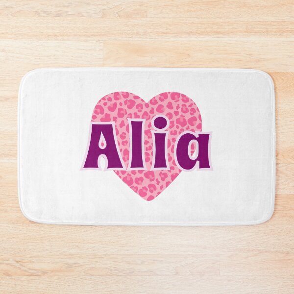 Item preview, Alia Name Pink Leopard Heart  designed and sold by Jeallan Designs.