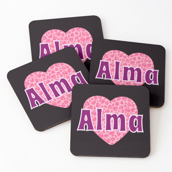 Item preview, Alma Name Pink Leopard Heart  designed and sold by Jeallan Designs.