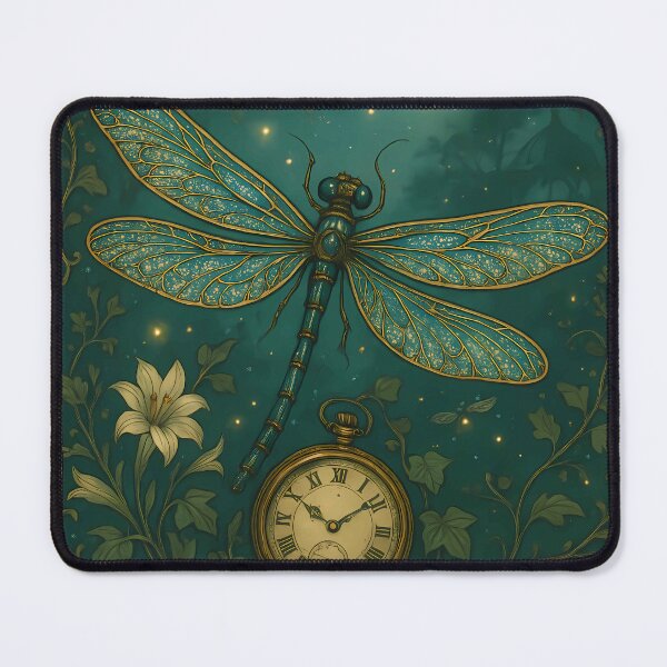 Item preview, Victorian Moonlit Dragonfly – Enchanted Pocket Watch Fantasy by Randa Lee Creative designed and sold by Randa Lee Creative.