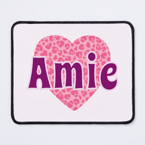 Item preview, Amie Name Pink Leopard Heart designed and sold by Jeallan Designs.