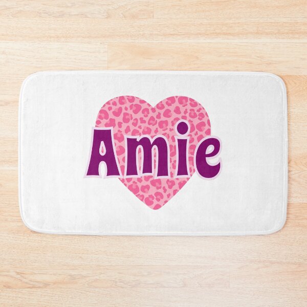 Item preview, Amie Name Pink Leopard Heart  designed and sold by Jeallan Designs.