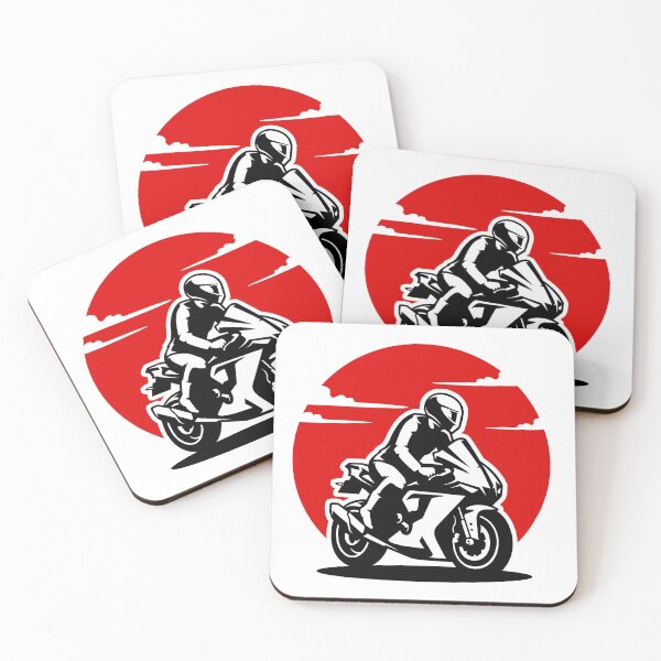 Item preview, Motorcyclist sunset Japanese style designed and sold by MatyldaJ.