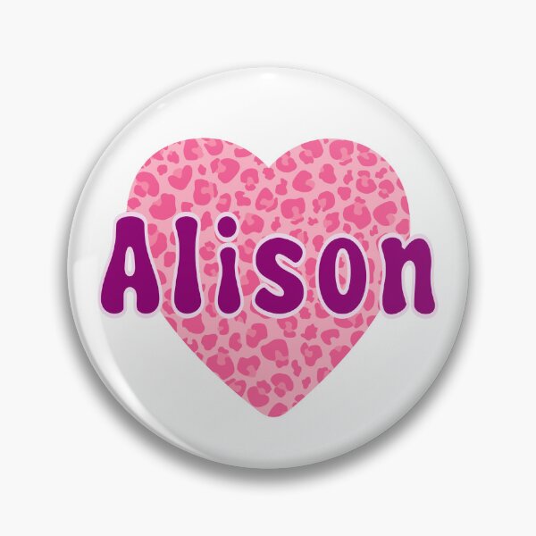 Item preview, Alison Name Pink Leopard Heart  designed and sold by Jeallan Designs.