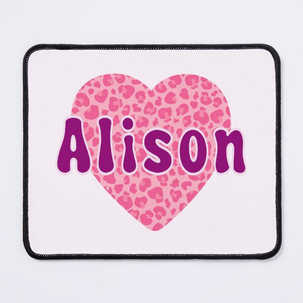 Item preview, Alison Name Pink Leopard Heart designed and sold by Jeallan Designs.