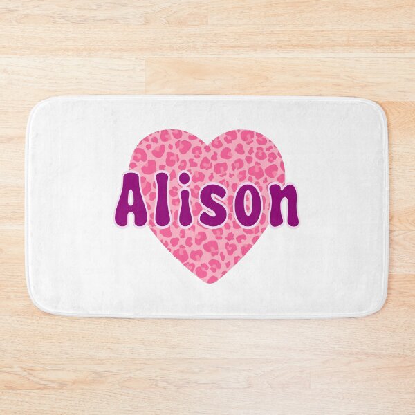 Item preview, Alison Name Pink Leopard Heart  designed and sold by Jeallan Designs.