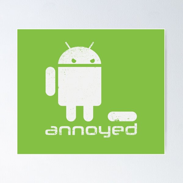 Artikel-Vorschau von Genervter Android - Weiß, designt und verkauft von RycoTokyo81.