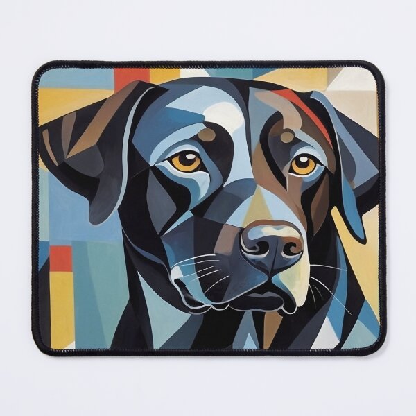 Item preview, Cubism Black Labrador – Abstract Dog Art designed and sold by buddyOmine.
