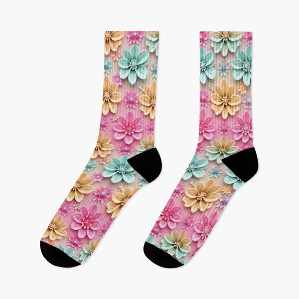 Item preview, Pastel 3D Flower Seamless Pattern, Soft Mint and Pink Digital Paper for Baby Shower, Cute Floral Scrapbook Print designed and sold by TheGaliyaStudio.