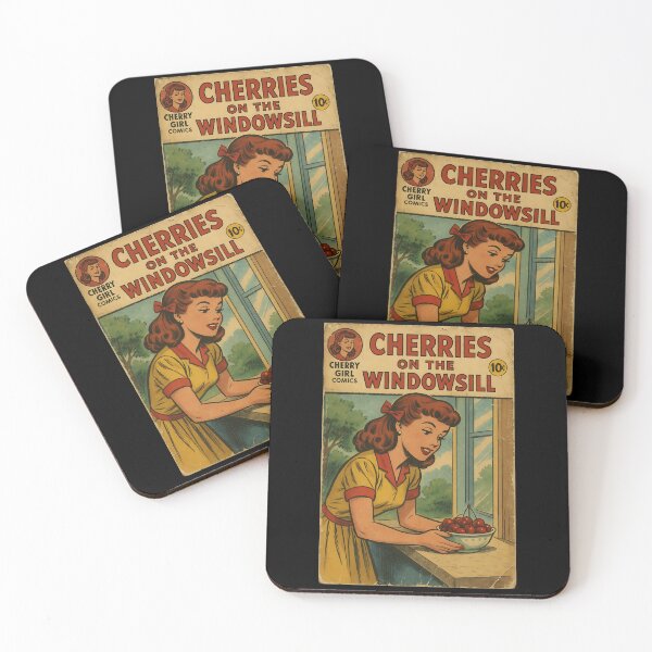 Item preview, Vintage Cherry Girl: Cherries on the windowsill designed and sold by bapupa.