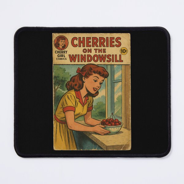 Item preview, Vintage Cherry Girl: Cherries on the windowsill designed and sold by bapupa.