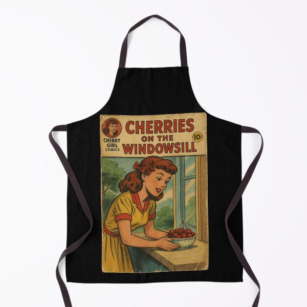 Item preview, Vintage Cherry Girl: Cherries on the windowsill designed and sold by bapupa.