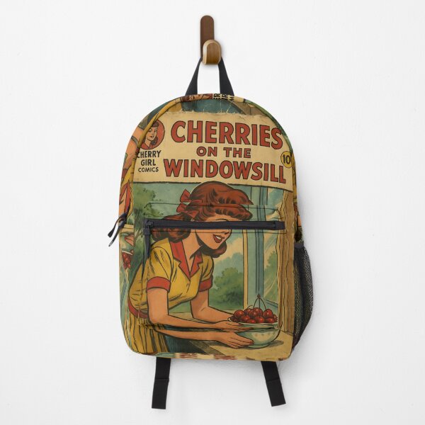 Item preview, Vintage Cherry Girl: Cherries on the windowsill designed and sold by bapupa.