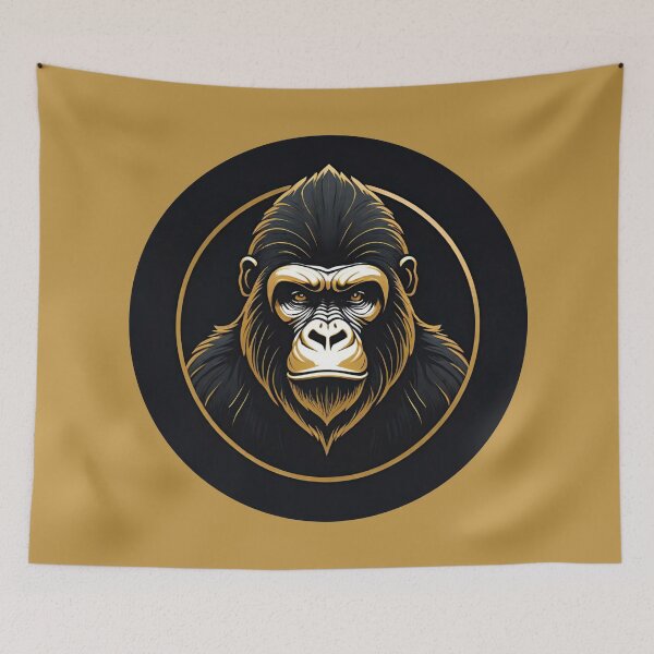 Item preview, Gorilla Portrait decorative funny designed and sold by IHImage.