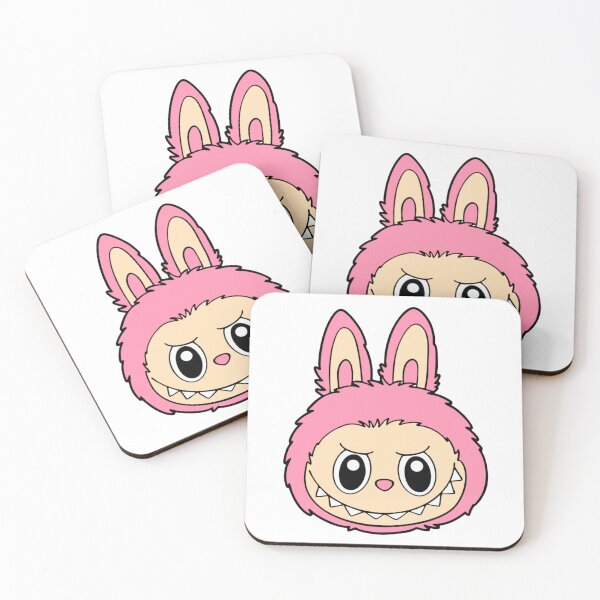 Item preview, “Pink Labubu Face – Sweet but Sassy Bunny Vibes | Cute Monster Head Design” designed and sold by violetteskyart-vioart.