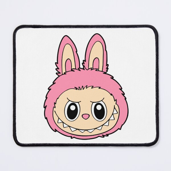 Item preview, “Pink Labubu Face – Sweet but Sassy Bunny Vibes | Cute Monster Head Design” designed and sold by violetteskyart-vioart.