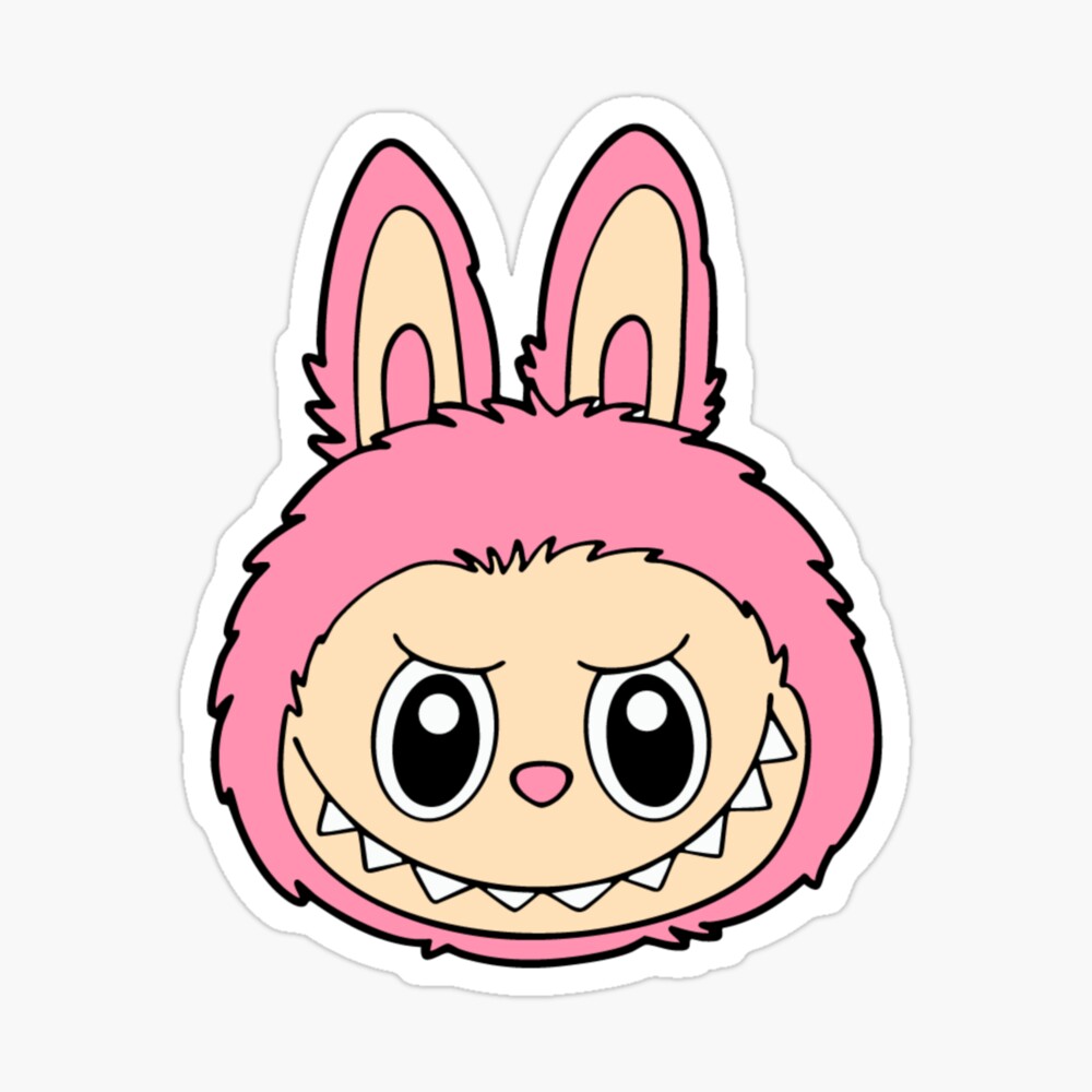 “Pink Labubu Face – Sweet but Sassy Bunny Vibes | Cute Monster Head Design” Poster
