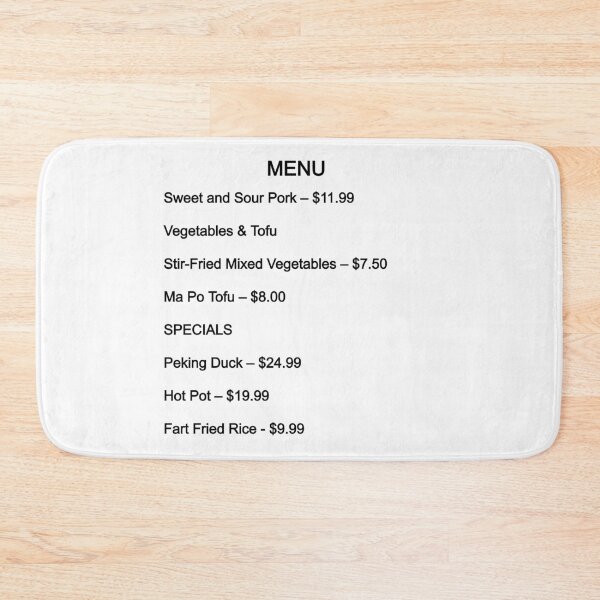 Item preview, Chinese Menu Fart Fried Rice Funny T Shirt designed and sold by Bad-Idea-Wear.
