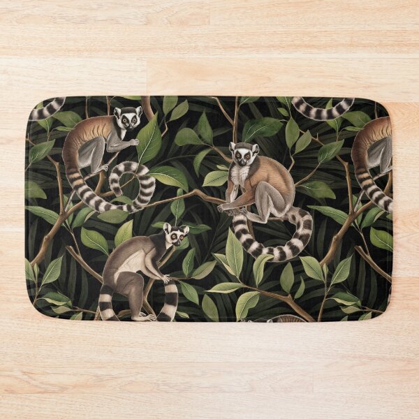 Item preview, Lush Tropical Lemur Paradise Teal designed and sold by artsandsoul.
