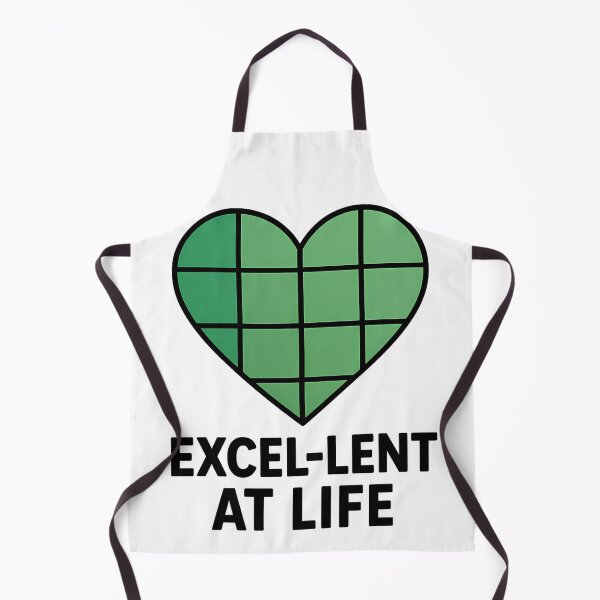 Item preview, Excel-lent at Life - Spreadsheet Cells Forming Heart in Minimal Flat Design designed and sold by EmilTheRat890.