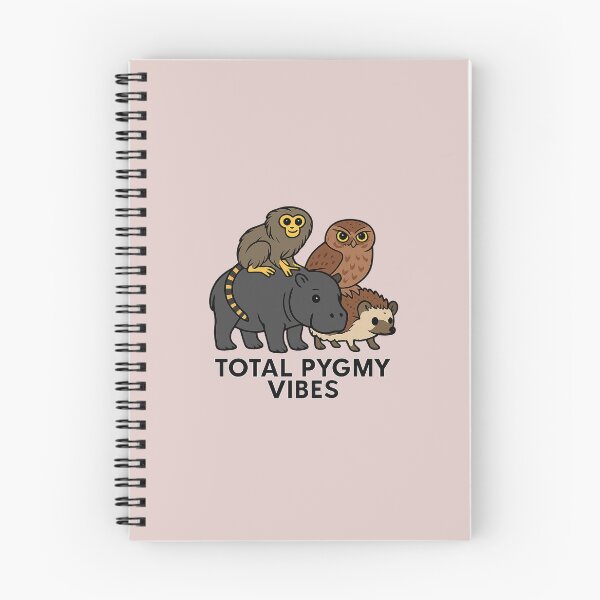 Item preview, Total Pygmy Vibes - Pygmy Hippo, Marmoset, Owl, Hedgehog designed and sold by Animal Magnetism.