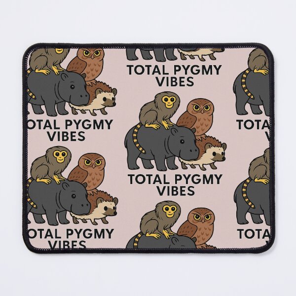 Item preview, Total Pygmy Vibes - Pygmy Hippo, Marmoset, Owl, Hedgehog designed and sold by Animal Magnetism.