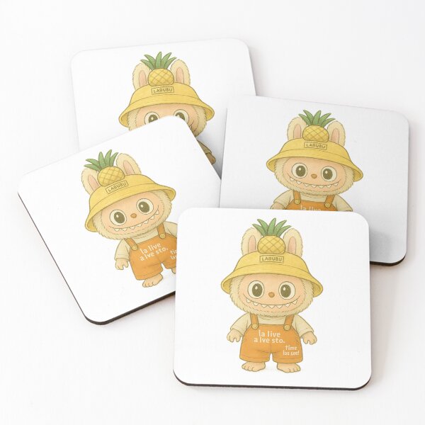 Item preview, Soymilk Labubu in Pineapple Explorer Outfit designed and sold by SnapLabDesigns.