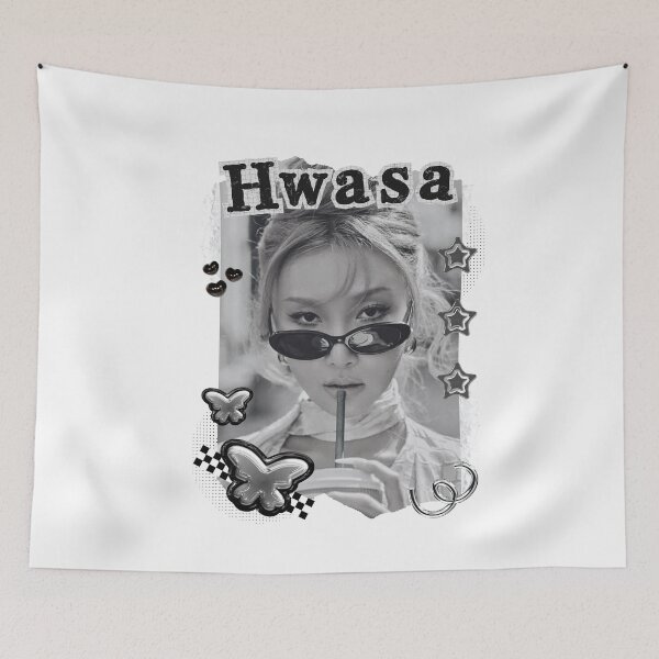 Item preview, Hwasa Kpop Solo Artist Black and White Collage Digital Art Portrait designed and sold by AJUNICE STUDIO.