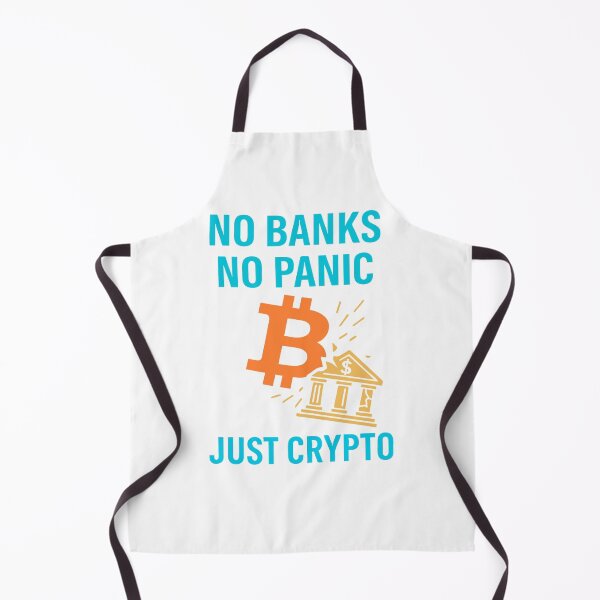Item preview, "No Banks No Panic – Just Crypto" | Bitcoin vs. Banking Design designed and sold by BitCrop.
