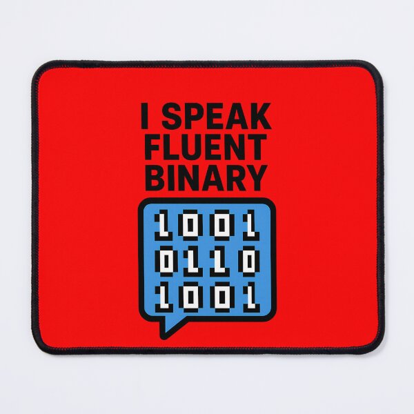 Item preview, I Speak Fluent Binary - Funny Pixel Art Speech Bubble Made of 1s and 0s designed and sold by EmilTheRat890.