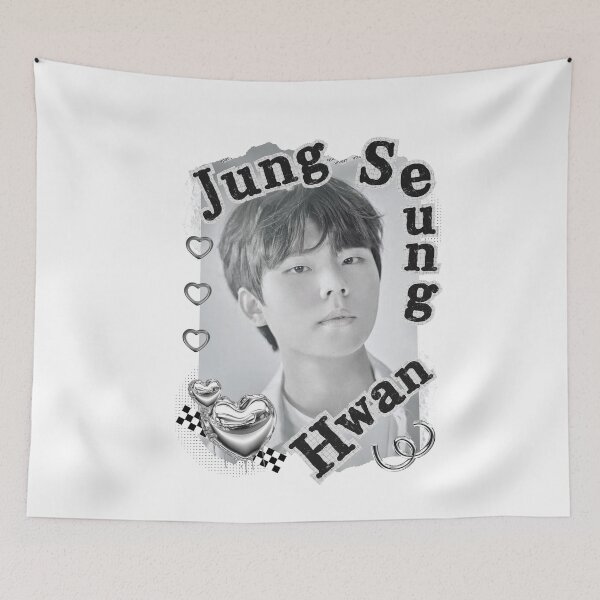 Item preview, Jung Seung-hwan Kpop Solo Artist Black and White Collage Digital Art Portrait designed and sold by AJUNICE STUDIO.
