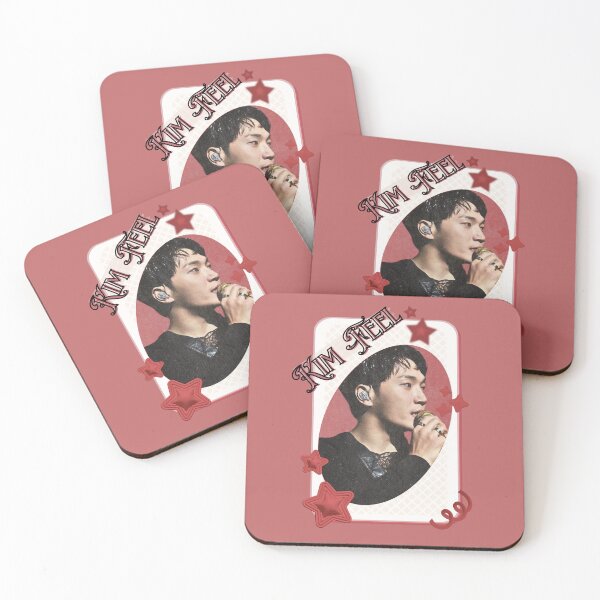 Item preview, Kim Feel Korean Solo Artist Card Red Aesthetic Collage Design designed and sold by AJUNICE STUDIO.