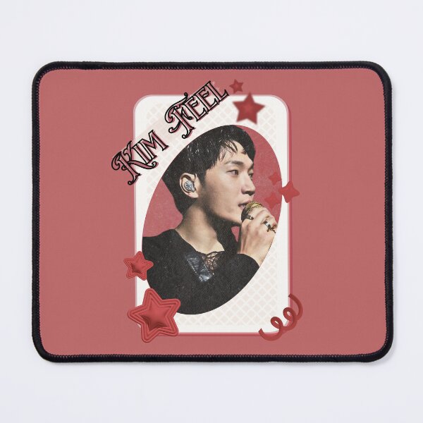 Item preview, Kim Feel Korean Solo Artist Card Red Aesthetic Collage Design designed and sold by AJUNICE STUDIO.