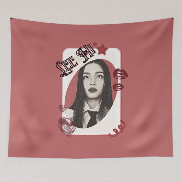 Item preview, Lee Hi Korean Solo Artist Card Red Aesthetic Collage Design designed and sold by AJUNICE STUDIO.