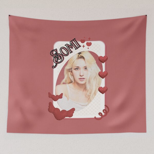 Item preview, Jeon Somi Korean Solo Artist Card Red Aesthetic Collage Design designed and sold by AJUNICE STUDIO.