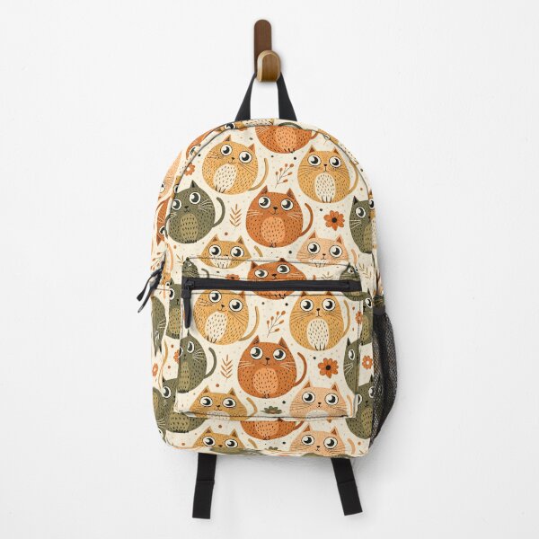 Item preview, Cute Cat Happy Fat Kitties Pattern Orange Gray designed and sold by TackyTime.