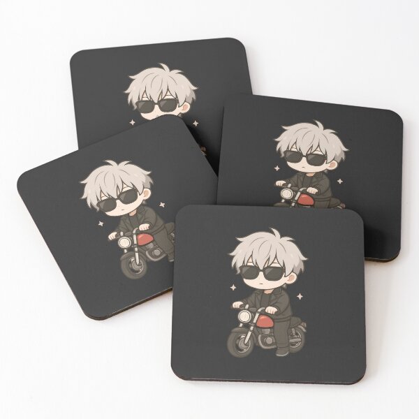 Item preview, Chibi Biker Style – Cute Anime Character on Bike with Sunglasses designed and sold by ColorSplash123.