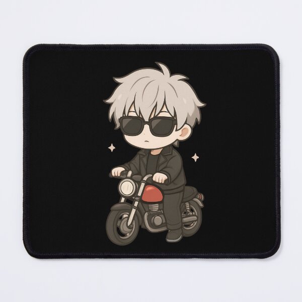 Item preview, Chibi Biker Style – Cute Anime Character on Bike with Sunglasses designed and sold by ColorSplash123.