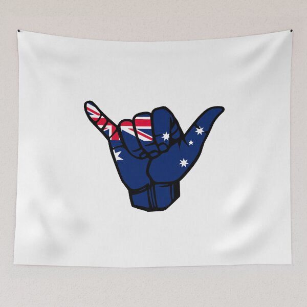 Item preview, Australia Flag Hang Loose Shaka Hand - Aussie designed and sold by LeoDaVinki.