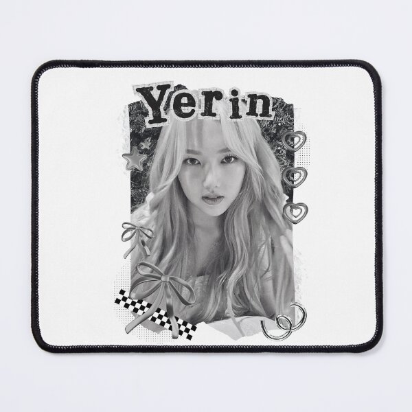 Item preview, Yerin from GFriend Kpop Solo Artist Black and White Collage Digital Art Portrait designed and sold by AJUNICE STUDIO.