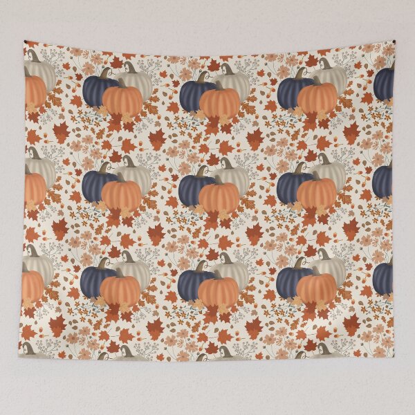 Item preview, Rustic Fall Autumn Pumpkins Floral Leaves designed and sold by idovedesign.