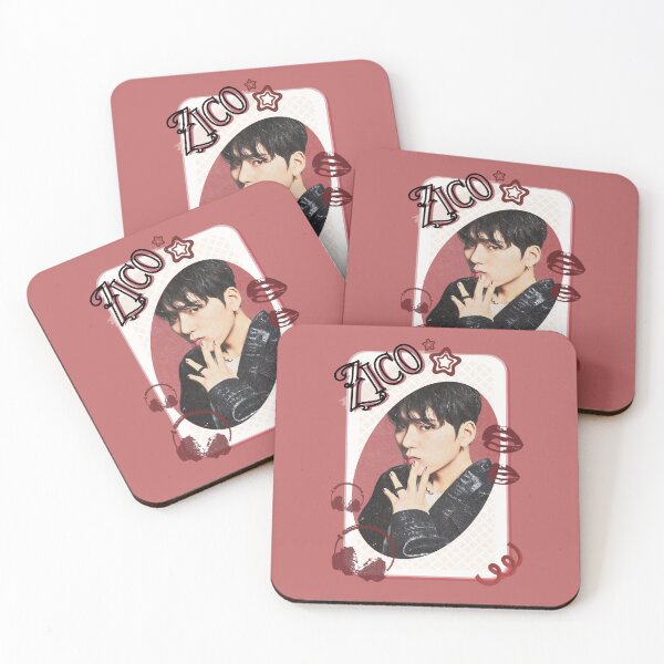 Item preview, Zico Korean Solo Artist Card Red Aesthetic Collage Design designed and sold by AJUNICE STUDIO.