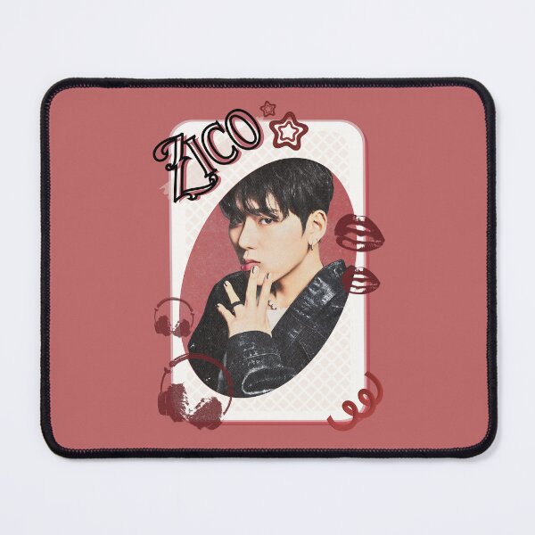 Item preview, Zico Korean Solo Artist Card Red Aesthetic Collage Design designed and sold by AJUNICE STUDIO.