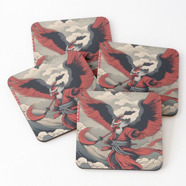 Item preview, Storm Cliff Tengu – Edo Period Mythical Japan Art designed and sold by Vandy Fullam.