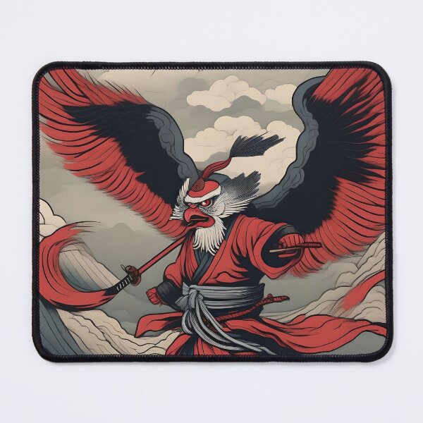 Item preview, Storm Cliff Tengu – Edo Period Mythical Japan Art designed and sold by Vandy Fullam.