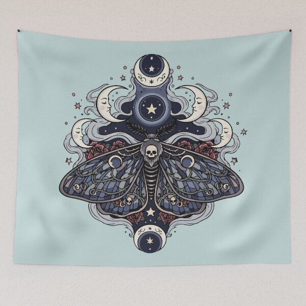 Item preview, Gothic Death Moth and Moon Phases designed and sold by BrownHorse90s.