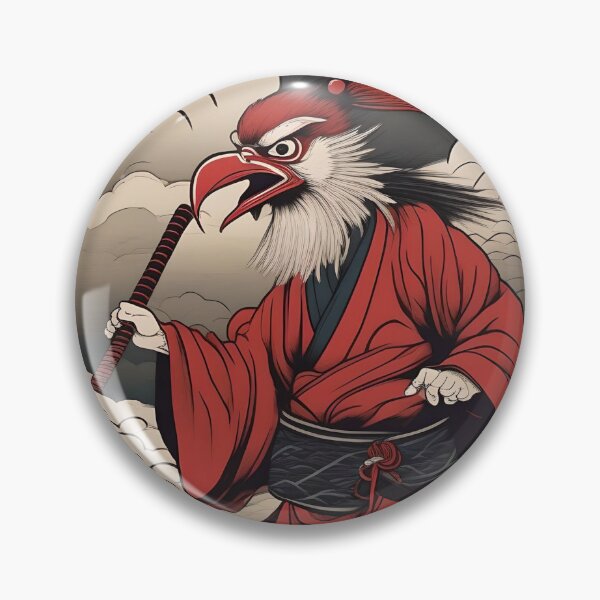 Item preview, Red Mask Tengu – Vintage Japanese Yokai Ukiyo-e designed and sold by Vandy Fullam.